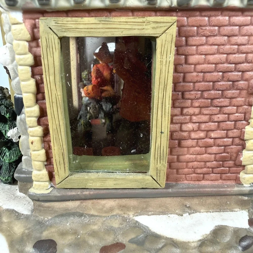 Norman Rockwell Saturday Evening Post Fire Station Village House Christmas Decor